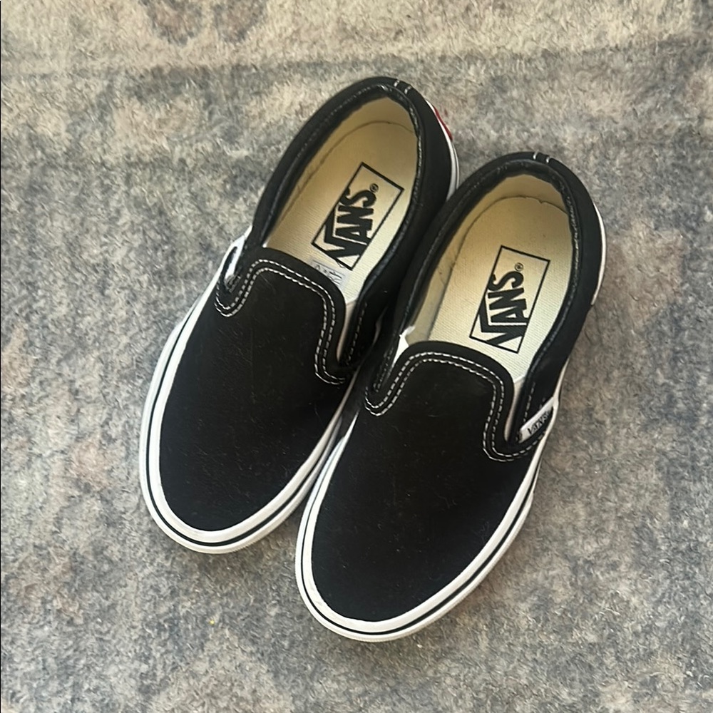 Vans Kids Black Slip-On Shoes